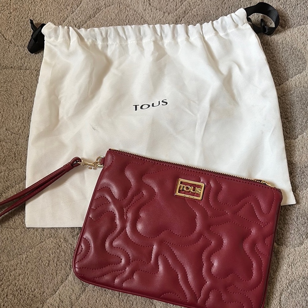 Tous Red Quilted Clutch
